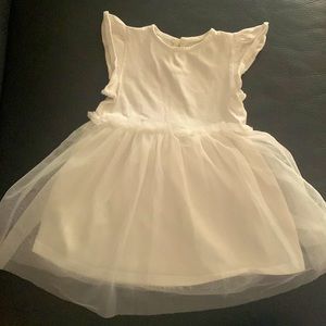 MNG all white dress size 9to 12months with tulle skirt